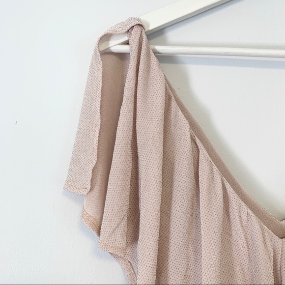 Show Me Your MuMu Daphne pink sparkle ruffle mini dress small - Picture 4 of 7